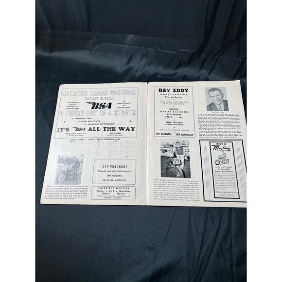 NATIONAL CHAMPIONSHIP MOTORCYCLE RACES SAN MATEO CALIFORNIA 1952 VINTAGE BOOK - Picture 11 of 12